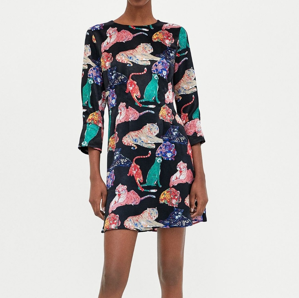 💓NWT Zara tiger print dress